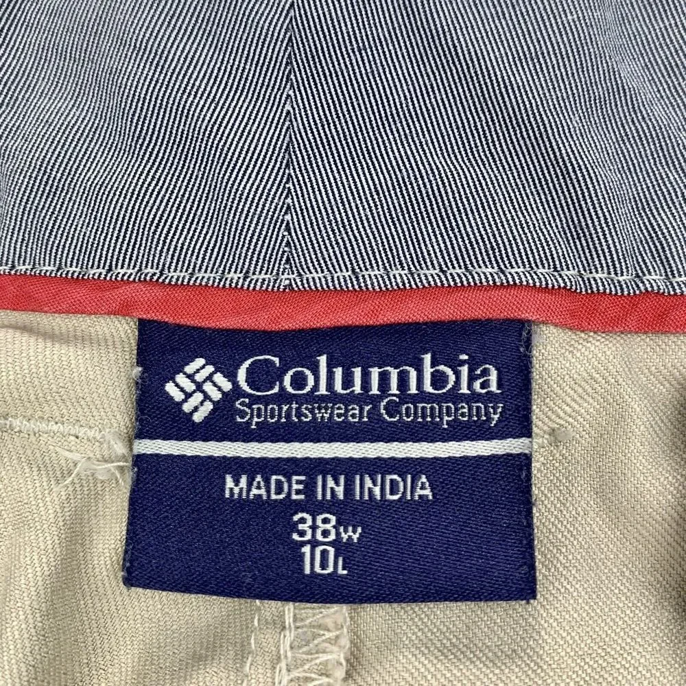 Columbia Men's Fishing Chino light Tan‎ Shorts, Size XXL, PFG, 100% Cotton